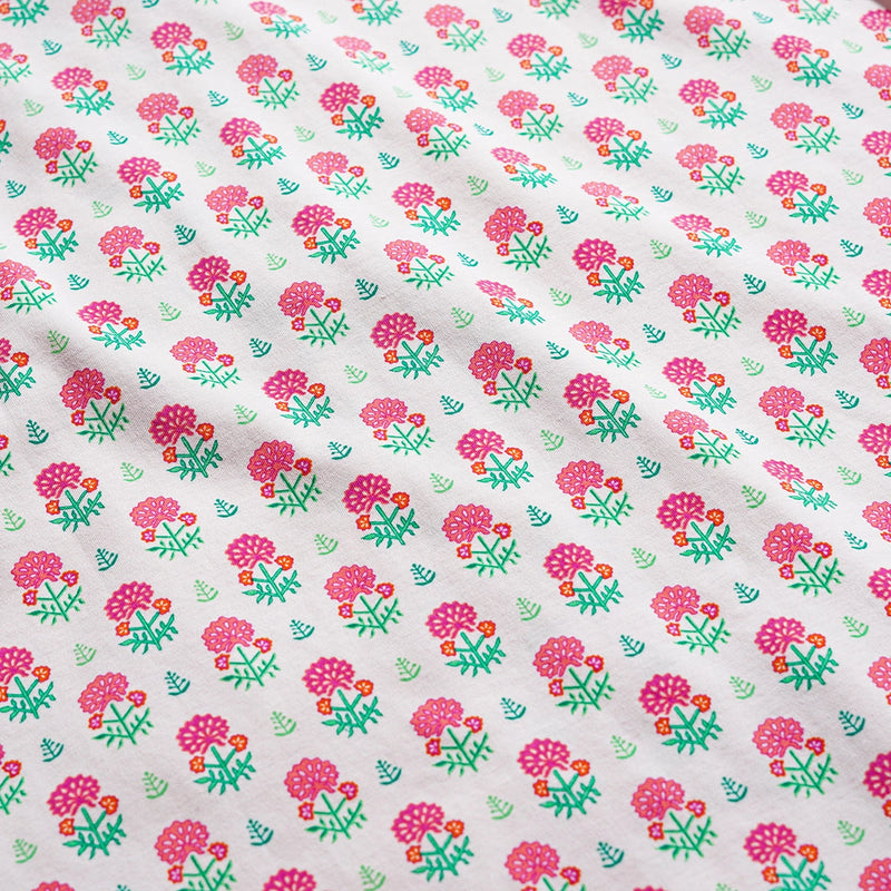 Geranium Block Print Footed One-Piece