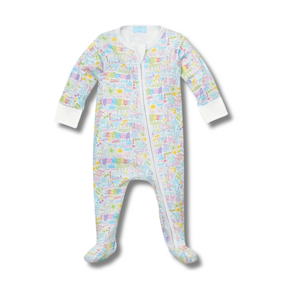 Charleston Print Footed One-Piece