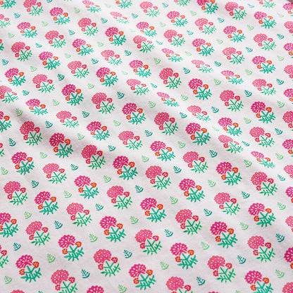 Geranium Block Print Footed One-Piece