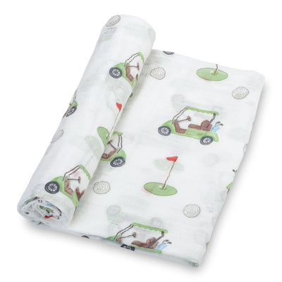 Golf Cart Print Swaddle Blanket