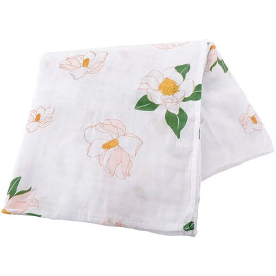 Magnolia Print Swaddle Blanket