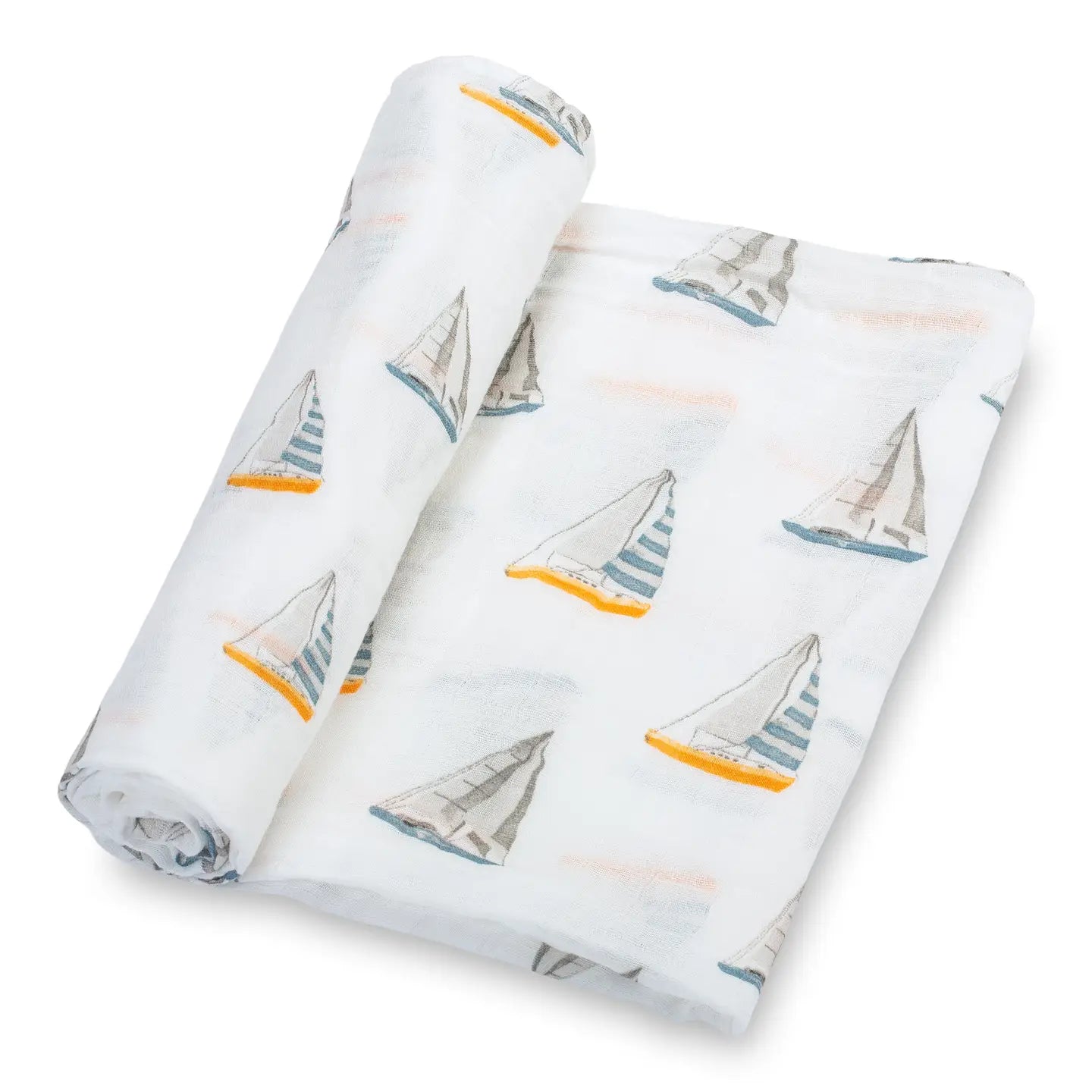 Sail Boat Print Swaddle Blanket